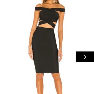 Superdown Black Midi Two Piece Set